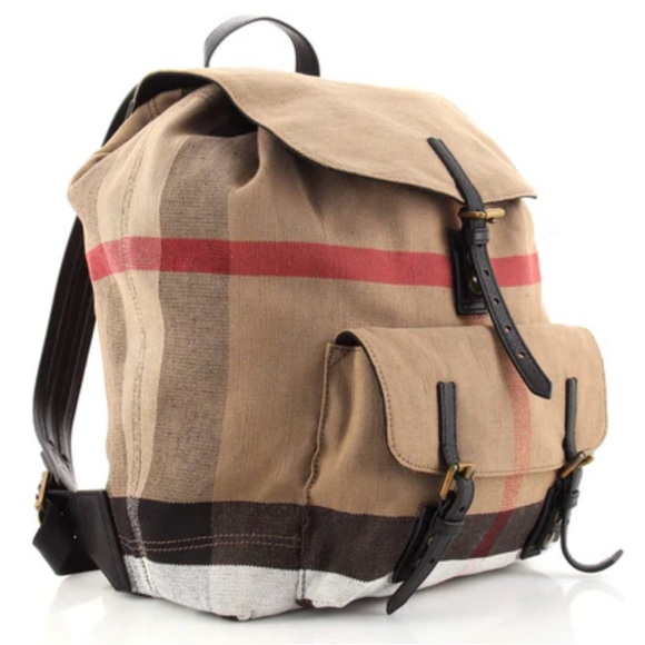 Burberry Brookdale Backpack Mega Check Canvas Medium - Picture 3 of 8